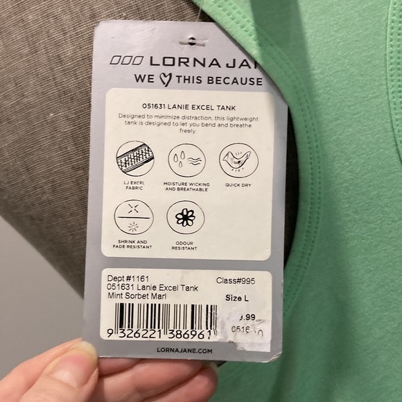 Lorna Jane Neon Green Slouchy Gym Tank Racerback Large - Picture 9 of 12